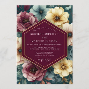 Invitation Mariage Floral Impressionniste Bordeaux