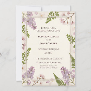 Invitation Mariage Floral Lavande