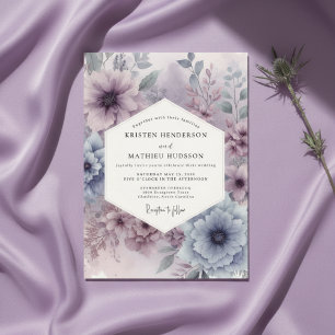 Invitation Mariage Floral Lavande Humeur