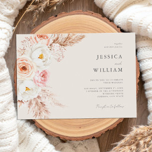 Invitation Mariage floral minimaliste Boho Fall