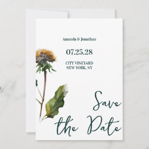 Invitation Mariage floral minimaliste moderne Enregistrer la 