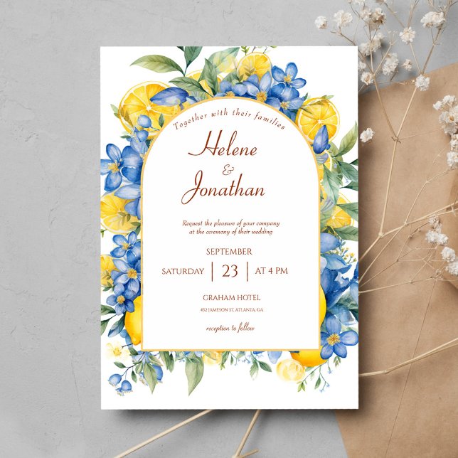 Invitation Mariage floral moderne élégant (Modern Elegant Floral Botanical Wedding Invitation)