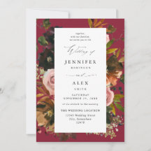 Mariage Floral Or Rustique, Violet et Rose 4-Baies