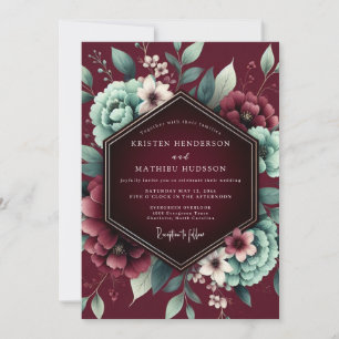 Invitation Mariage Floral Passionné de Bourgogne