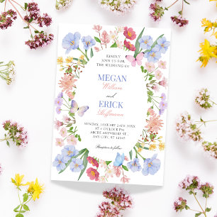 Invitation Mariage floral pastel esthétique