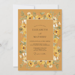 Invitation Mariage Floral Radiant Ambre