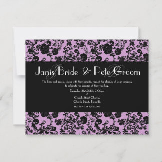 Invitation Mariage Floral Rococo - monogrammed, 4,25 po x 5,5