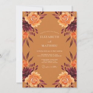 Invitation Mariage Floral Romance Ambre Moody