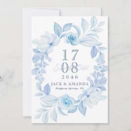 Invitation Mariage floral romantique délicat Enregistrer la d