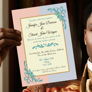 Invitation Mariage floral romantique Rococo