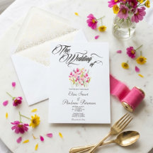 Mariage Floral Rose Chaud de Luxe