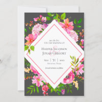 Mariage floral rose et gris moderne Enregistrer la