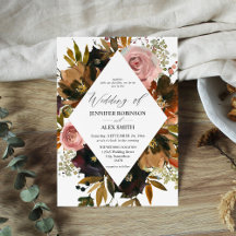 Mariage floral rose, violet et or rustique