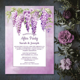 Invitation Mariage floral rose Wisteria après la fête