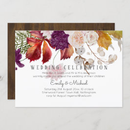Invitation Mariage floral rustique de Fig de Plum