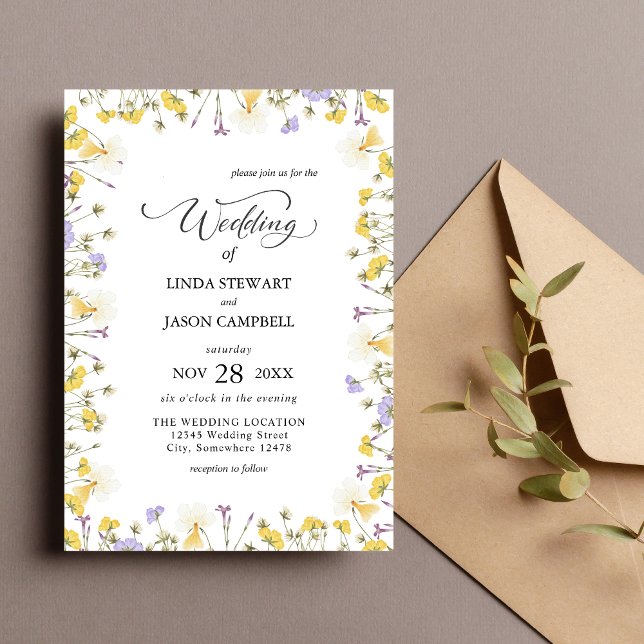 Invitation Mariage floral Rustique personnalisé (Créateur téléchargé)