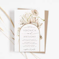 Mariage Floral Sauvage Boho Protea et Herbe de Pam