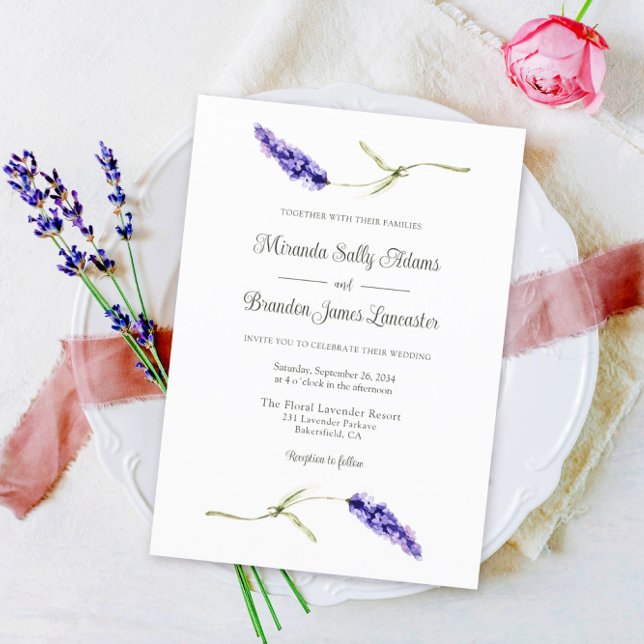 Invitation Mariage floral simple et élégant (Créateur téléchargé)