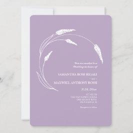 Invitation Mariage floral simple Lavender