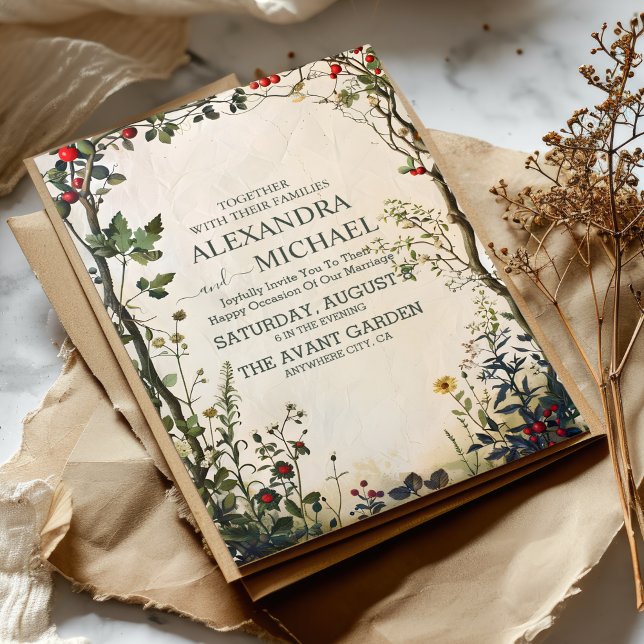 Invitation Mariage Floral Terracotta (Créateur téléchargé)