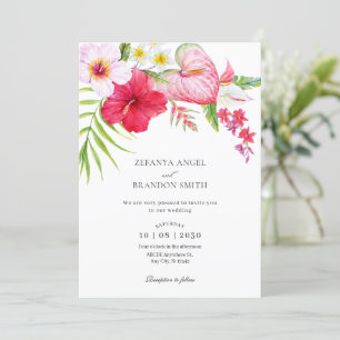 Invitation Mariage floral tropical