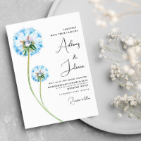 Mariage floral vert lilas bleu botanique