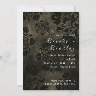 Invitation Mariage Floral Vert Olive