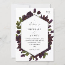Mariage floral violet d'Halloween