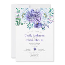 Mariage floral violet et blanc