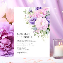 Mariage floral violet lavande rose violet chic