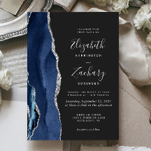 Mariage foncé bleu marine moderne