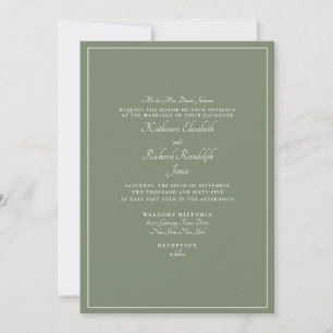 Invitation Mariage Formel de Sage en un Lieu avec les Parents