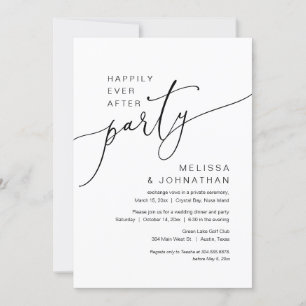 Invitation Mariage Fuite de Noces Parti pour Toujours Heureux