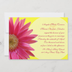 Invitation Mariage Fuschia Daisy