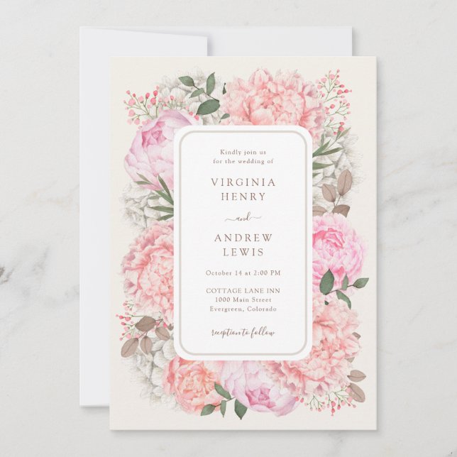 Invitation Mariage Garden moderne (Devant)