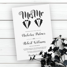 Mariage gay de deux mariés monsieur et monsieur en