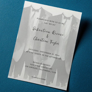 Invitation Mariage gay deux pièces en costume et Cravate