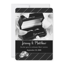 Mariage Gay et Lesbian Black Stripe et Anneaux