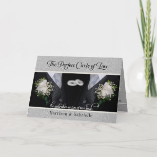 Invitation Mariage Gay Silver and Black Inside Photo