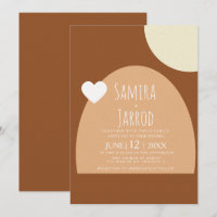 Mariage géométrique en forme de coeur et arche boh