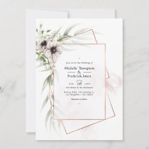 Invitation Mariage géométrique Eucalyptus