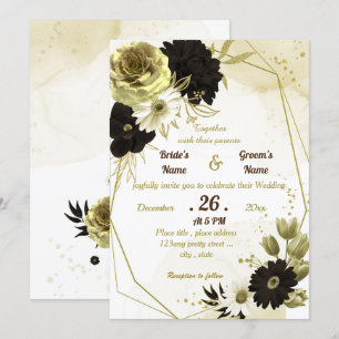 Invitation mariage géométrique Extraordinaire en ivoire brun