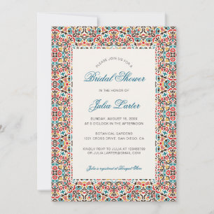 Invitation Mariage géométrique mandala en treillis marocain p