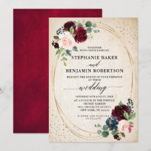 Mariage géométrique moderne Floral de la Marine Ro