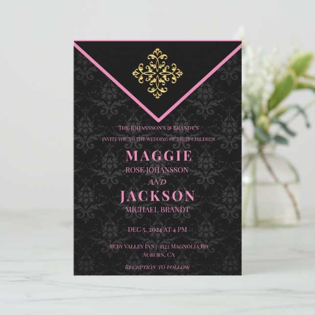 Invitation Mariage Glam du soir (Debout devant)