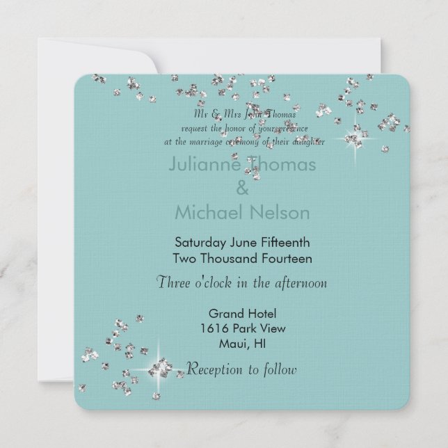 Invitation Mariage glamour (Devant)