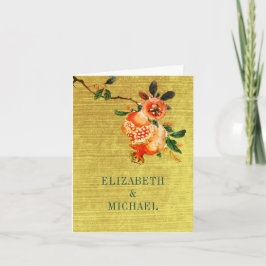 Invitation Mariage Gold Elegant Photo Botanique moderne