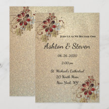 Mariage Gold & Parties scintillant