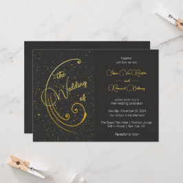 Invitation Mariage Gold Speckle