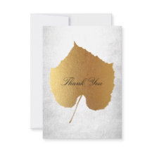 Mariage Golden Leaf Merci d'argent